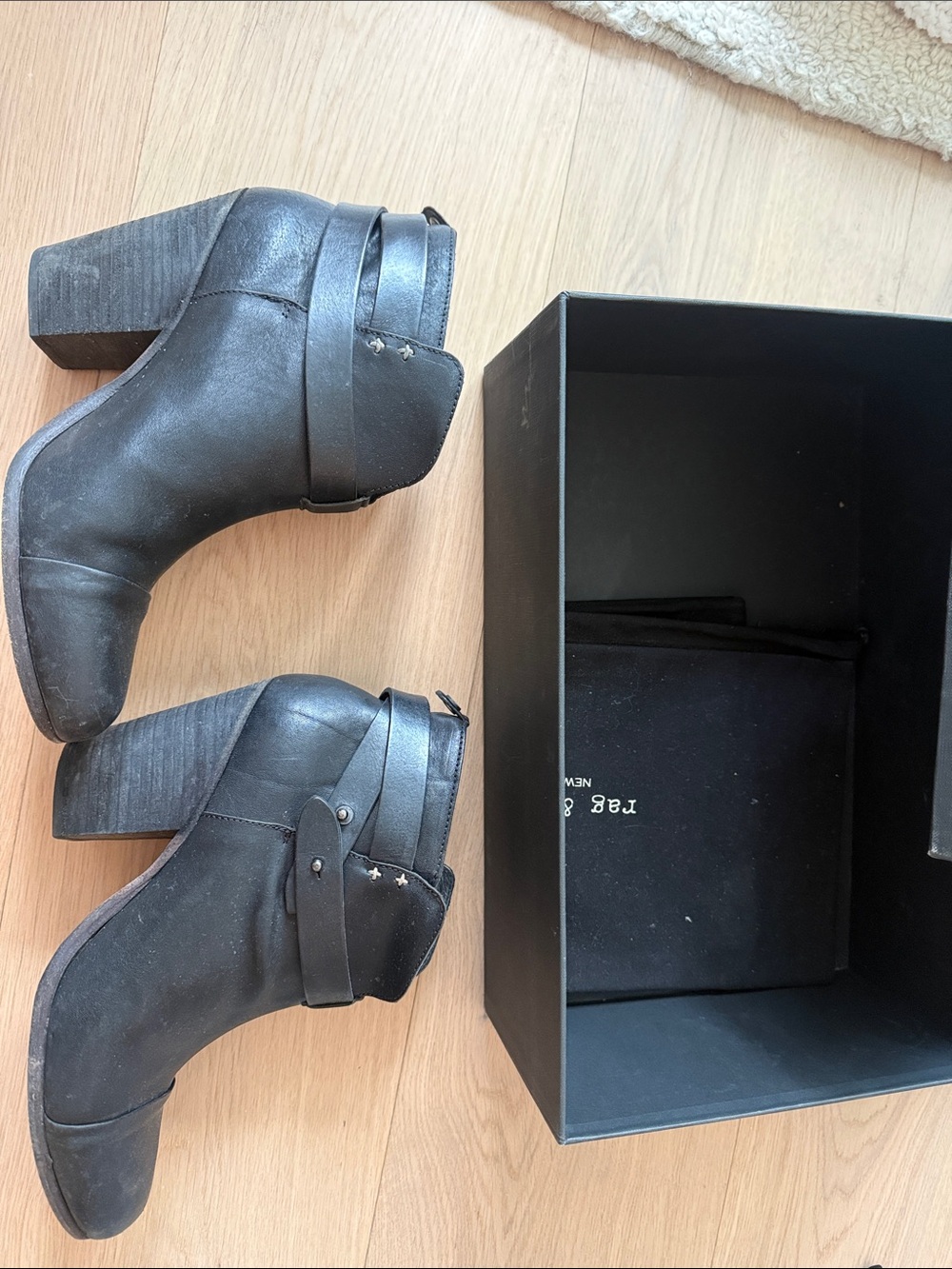 rag & bone black harrow boot